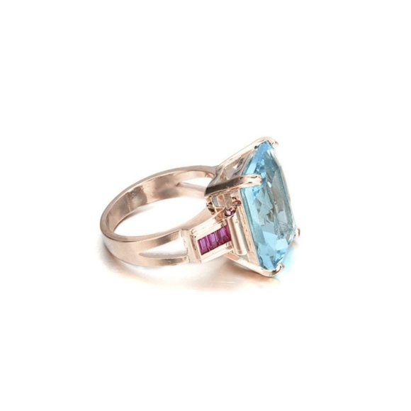 10.4CT Aquamarine Rose Gold Filled New - Picture 3 of 5